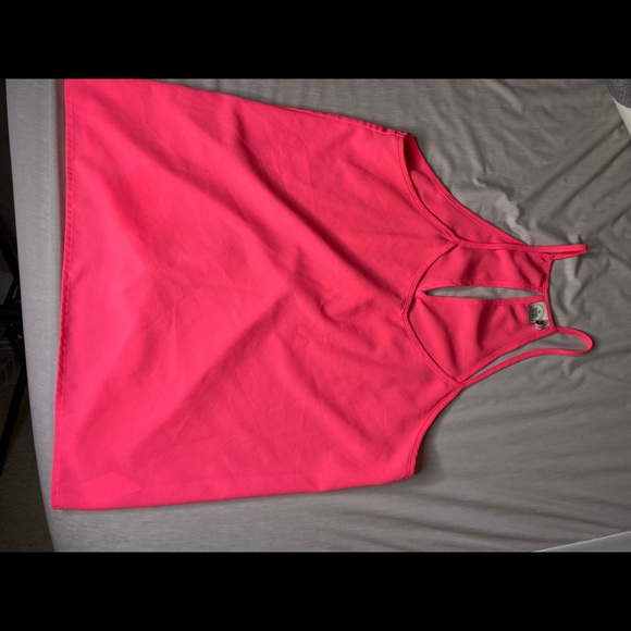 PINK PAPER CRANE CUT OUT CHIFFON TANK TOP - Picture 6 of 6